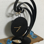 時計 アイアン波置き時計