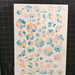 レジン封入シート 中華風風景 蝶々（トロピカル）