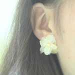 再販  紫陽花の花びらきらきらピアス