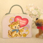 お人形サイズ♡子猫ちゃんのミニチュアトランクケース♡