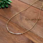 再販【金属アレルギー対応】GOLD thin ネックレス   