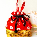 かご付き！？じゃないかご柄梅巾着