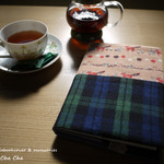 【chiemi0412 様専用】森の動物（コーラル）×あったかチェック　ハードサイズブックカバー　【送料無料】