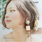 No.S509 ナチュラルウッド✪︎アシンメトリーピアス