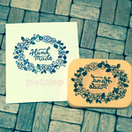 薔薇リース  handmadeはんこ