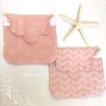 【再販10】保冷剤も入れられるポケット付き✴︎オーガニックコットン汗取りパッド✴︎花型 ２枚セット