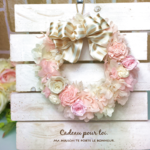 ＊パステルピンクリース＊【プリザーブドフラワー】