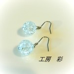 クラックビーズのピアス・イヤリング（SB)
