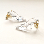 《再販２》透き通るハイヒール✴︎パールを添えて。【イヤリング or ピアス】