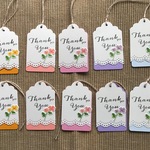 お花とレースのthank youタグ　10枚セット