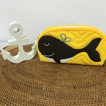 ハワイアンキルトクジラ柄筆箱ポーチ