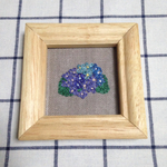 再販4＊  紫陽花の刺繍のミニ額＊