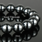 大玉ヘマタイト 12mm 天然石ブレスレット パワーストーン 数珠