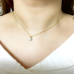 大粒キュービックジルコニア シンプルネックレス