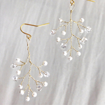 【再販7】小枝とパールのピアス