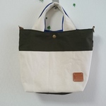 sat様オーダー品☆帆布の2wayリバーシブルトートバッグ☆Mサイズ