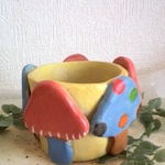 カラフルキノコの小物入れ
