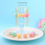 フェイクなお砂糖のくす玉お花ピアス