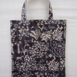 ぺったんこバッグ*リバティ*Yoshie*グレー*32×28㎝