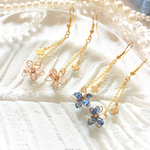 ワイヤーFlowerピアスorイヤリング(残りピンクのみ)