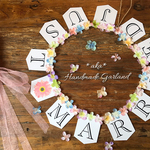 ♥新商品♥ウェディングガーランド＊JUSTMARRIED＊お花ピンク