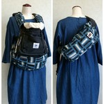 ブルー・クロ　 抱っこひも収納カバー＆よだれパットセット