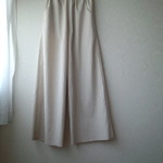 コットンリネンのワイドパンツ　アイボリー
