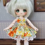 フルーツ＆花柄ミニワンピ2点セット(オレンジ系)
