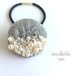 naturaltaste 刺繍ヘアゴム