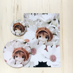 [初回限定セット] 缶ミラー（お花ハムちゃん）