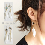 リングとフェザー［ピアス/イヤリング］
