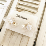 チュールと星ピアス＊