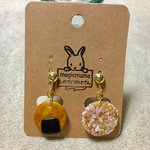 ザラメ&海苔醤油せんべい イヤリングorピアス