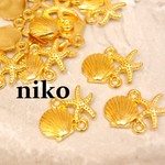 コネクターチャーム【10個】貝殻＆ヒトデ