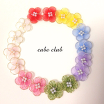 メッシュフラワーのピアス.3