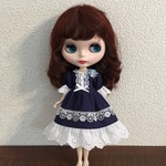 22センチドール ロマンティックワンピース ネイビー