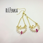 【Ruzenka】ゴールドラブピアス