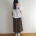ブラウス　シャツ　半袖　ボートネック　