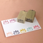 ゴム版はんこ・ごきげんネコセット