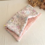 8重ガーゼ大判ハンカチ*pink小鳥たち*再販