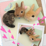 mihi様専用うさぎさん羊毛フエルトストラップ