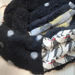 ハンドメイド◆スヌードペンギンフロッキーポンポンニットファー 