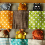 受注製作・小さな天使への贈り物＊動物指人形とお休みなさいポケット