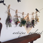 アンティークgarland(グリーン紫陽花)