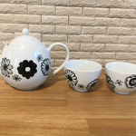 ポーセラーツお花可愛い北欧系ティーセット