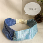 《送料無料》kid's ハーフリネンのクロスターバン  ヘアバンド