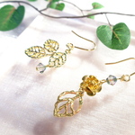 再販＊rose&leafピアス