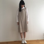 ワンピース　ノースリーブ　コットンリネン 
