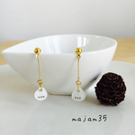 new day シンプルなフリンジプラバンピアス／イヤリング