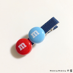 m&m'sチョコレートバレッタ♡レッドブルー